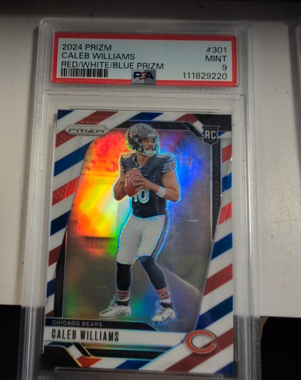 2024 Panini Prizm #301 Caleb Williams Red/White/Blue Prizm — front