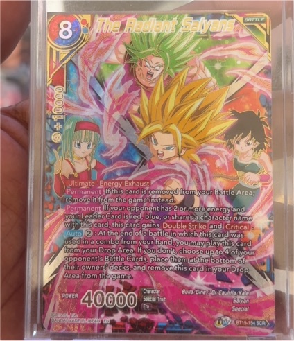 2021 Dragon Ball Super Card Game BT15-154 The Radiant Saiyans SCR — front