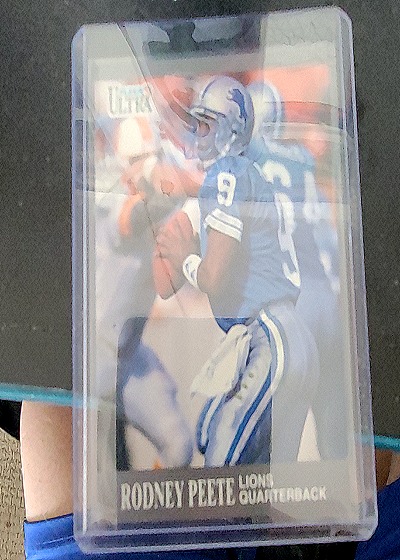 1991 Ultra Rodney Peete Detroit Lions Quarterback — front