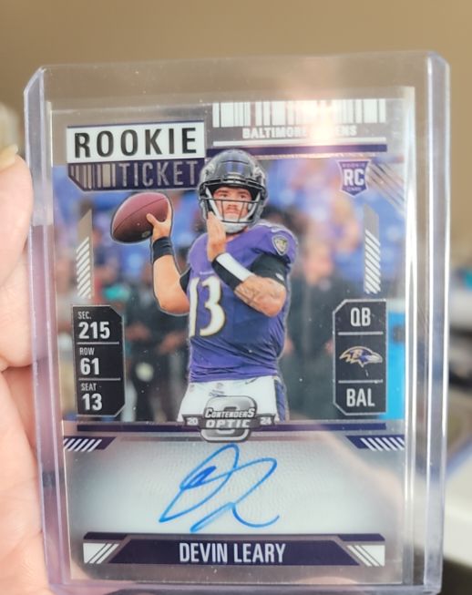 2024 Panini Contenders Optic #141 Devin Leary Rookie Ticket — front