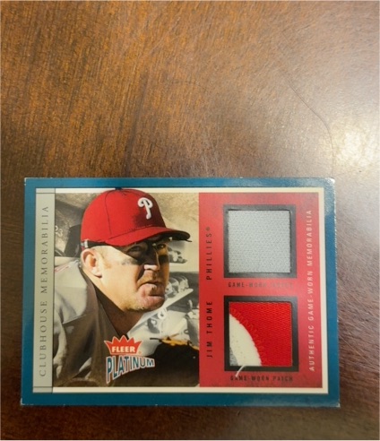 2004 Fleer Platinum Clubhouse Memorabilia #CLU-JT Jim Thome — front