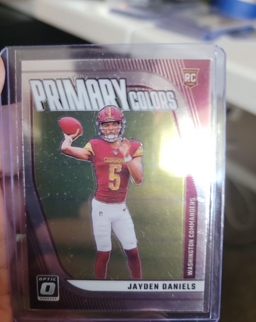 2024 Donruss Optic #2 Jayden Daniels Primary Colors Rookie Card — front