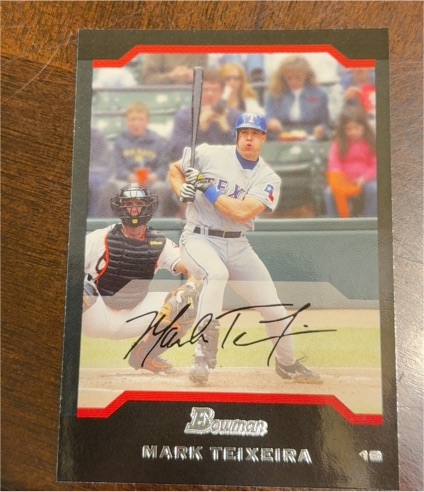 2004 Bowman #19 Mark Teixeira — front
