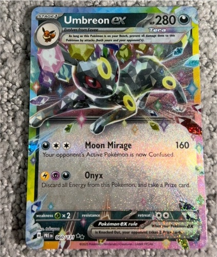 2025 Pokémon Prismatic Evolutions #060 Umbreon ex — front
