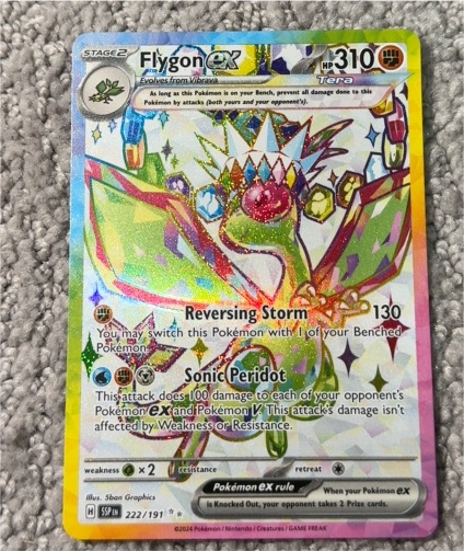2024 Pokémon SV08: Surging Sparks #222 Flygon ex — front