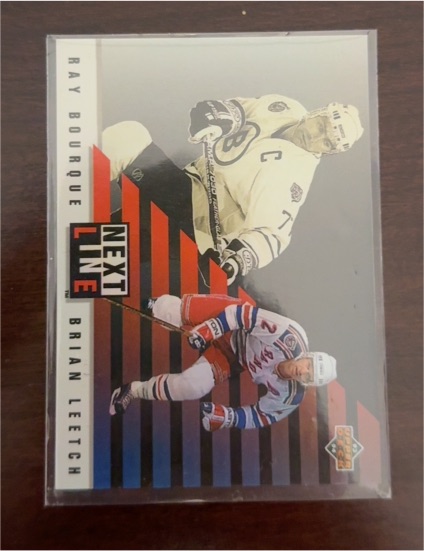 1993-94 Upper Deck #NL4 Ray Bourque / Brian Leetch Next in Line — front