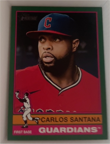 2025 Topps Heritage #233 Carlos Santana — front