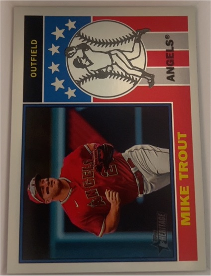2025 Topps Heritage 1976 Player Icons #76PI-12 Mike Trout — front