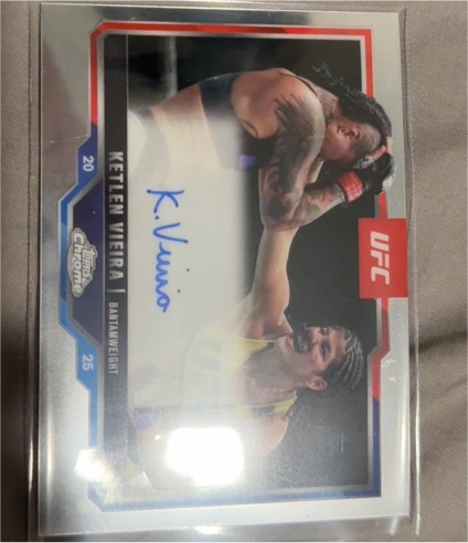 2025 Topps Chrome UFC Ketlen Vieira Veteran Autograph #CVA-KV — front