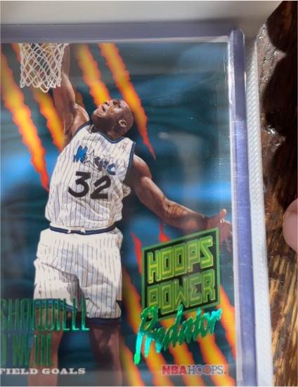 1994-95 Hoops #P-3 Shaquille O'Neal Hoops Power Predator — front