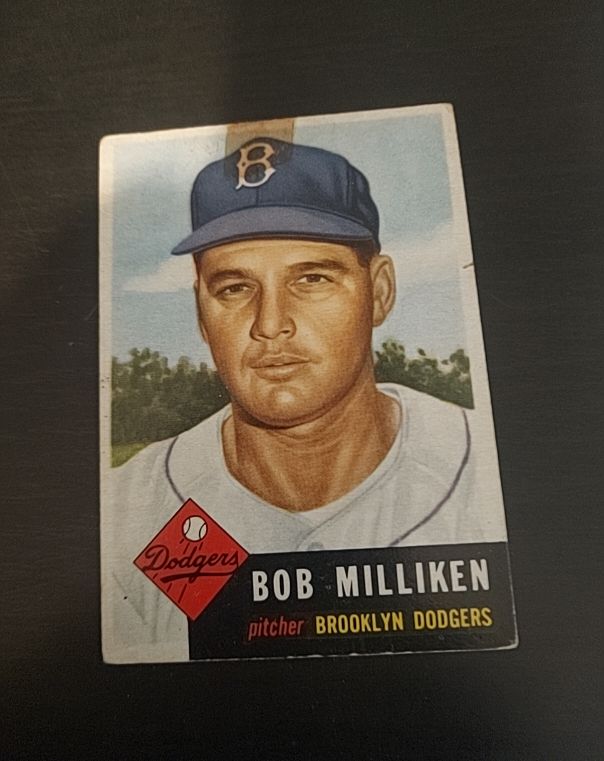 1953 Topps #221 Bob Milliken — front