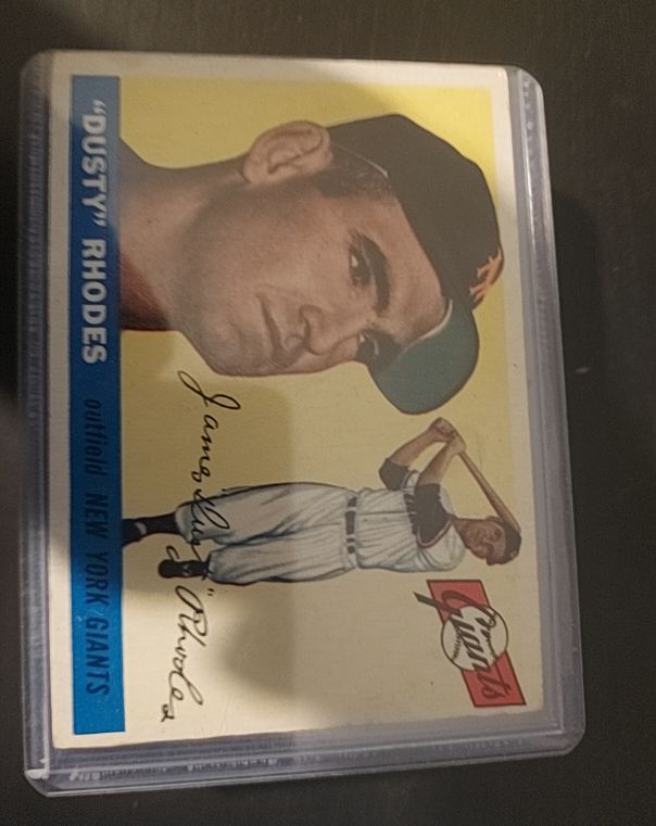1955 Topps #1 Dusty Rhodes — front