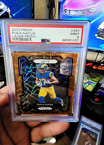 2023 Panini Prizm #357 Puka Nacua Lazer Prizm — front