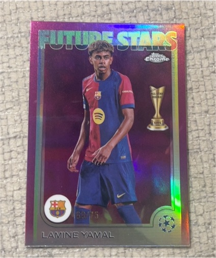 2024-25 Topps Chrome UEFA Club Competitions #27 Lamine Yamal Future Stars — front