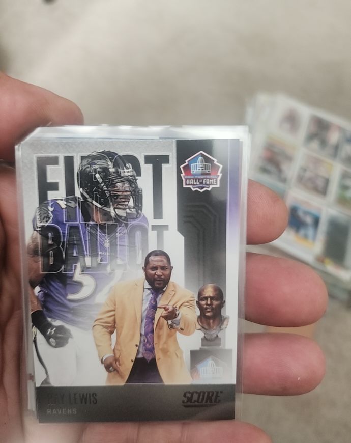 2022 Panini Score #FB-RL Ray Lewis First Ballot — front
