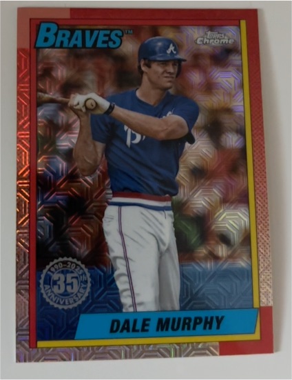 2025 Topps Series 1 1990 Topps Chrome Silver Pack Mojo #T90C-46 Dale Murphy — front