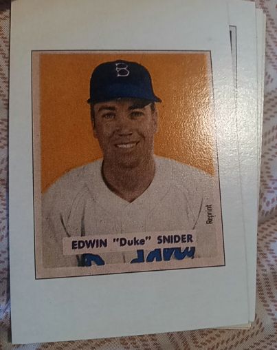 1989 Bowman #NNO Edwin "Duke" Snider 1949 Reprint Insert — front