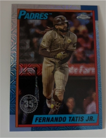 2025 Topps Series 1 1990 Topps Baseball Chrome #T90C-12 Fernando Tatis Jr. — front