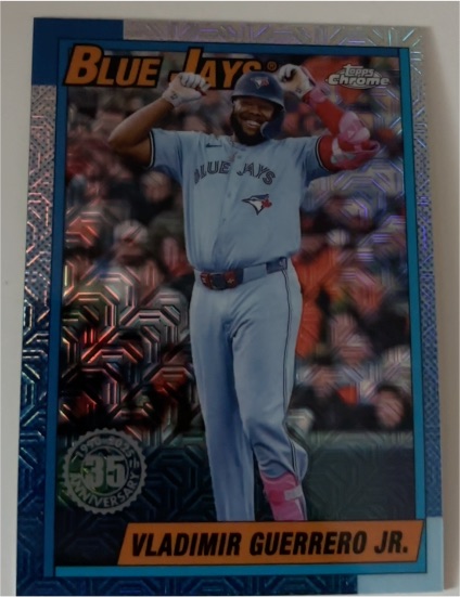 2025 Topps Series 1 1990 Topps 35th Anniversary Chrome Mojo #T90C-30 Vladimir Guerrero Jr. — front