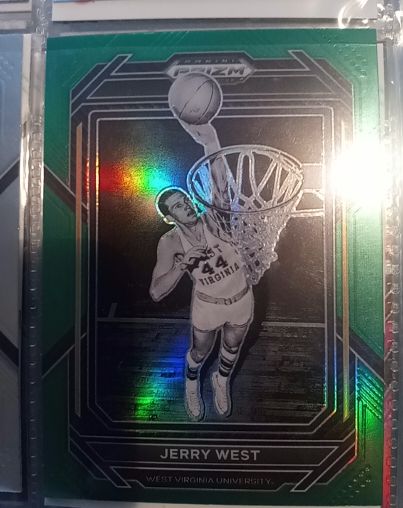 2023 Panini Prizm Draft Picks #81 Jerry West Green — front