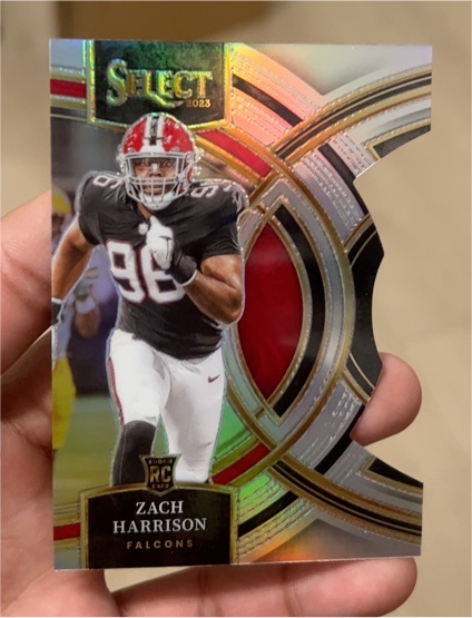 2023 Panini Select Premier Level Black & Red Prizm Die-Cut #120 Zach Harrison — front