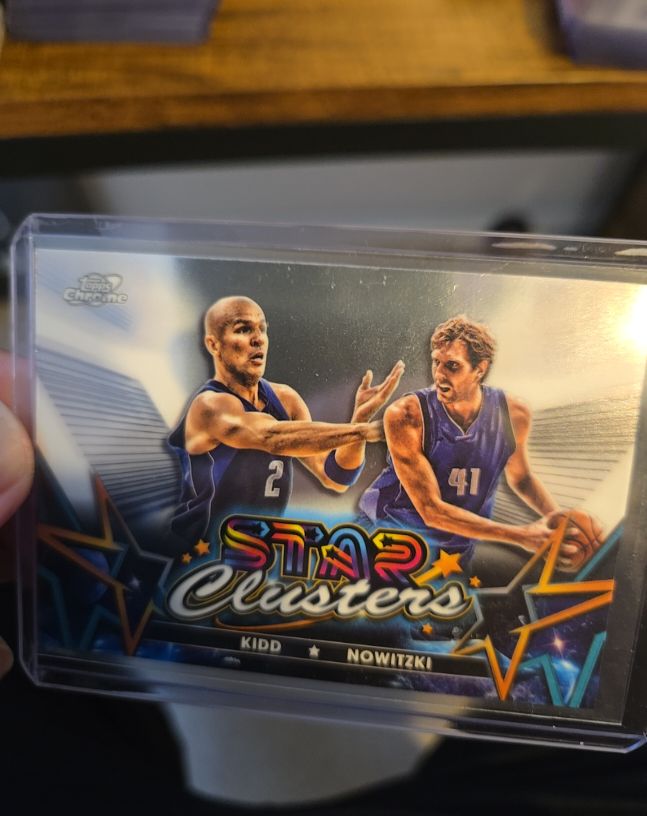 2023-24 Topps Cosmic Chrome #SC-8 Jason Kidd / Dirk Nowitzki Star Clusters — front