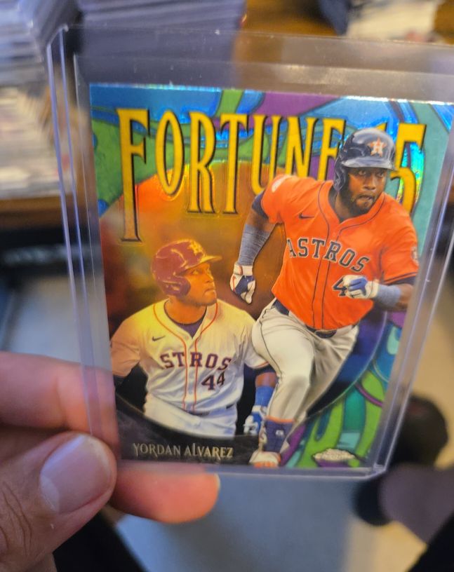 2025 Topps Chrome Fortune 15 #F15-9 Yordan Alvarez — front