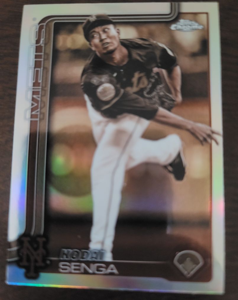 2025 Topps Chrome #246 Kodai Senga Sepia Refractor — front