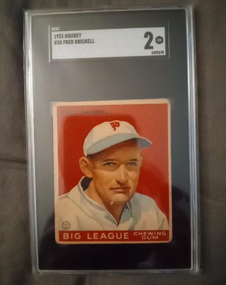 1933 Goudey #38 Fred Brickell — front