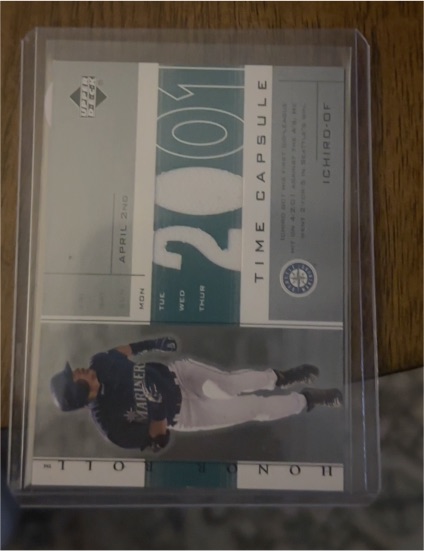 2002 Upper Deck Honor Roll #TC-I1 Ichiro Suzuki Time Capsule Game Jersey — front