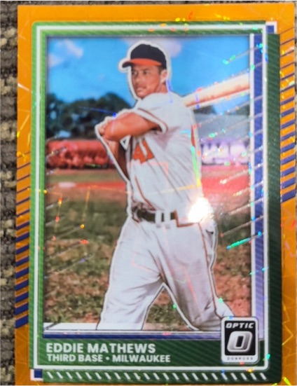 2025 Donruss Optic #67 Eddie Mathews — front