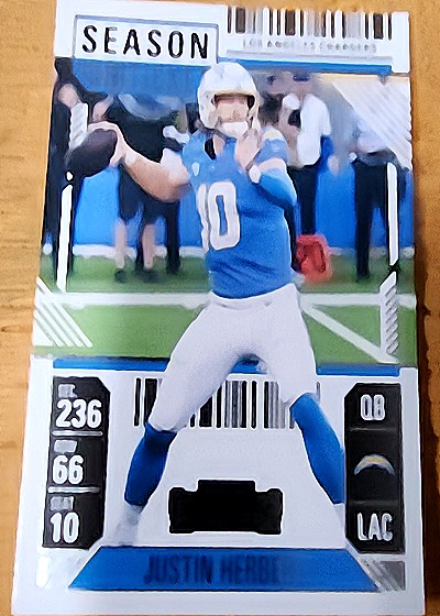 2024 Panini Contenders #55 Justin Herbert Season Ticket — front