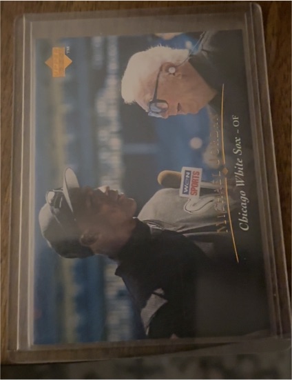 1995 Upper Deck #200 Michael Jordan with Harry Caray — front