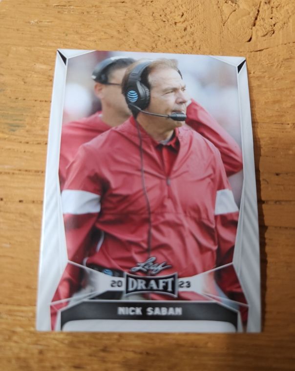 2023 Leaf Draft #26 Nick Saban — front