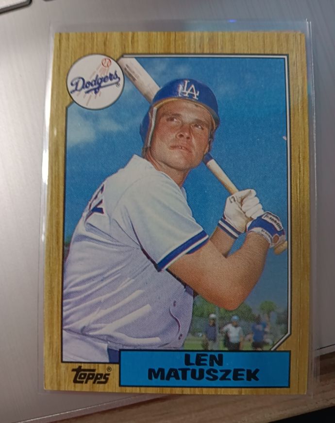1987 Topps #457 Len Matuszek — front