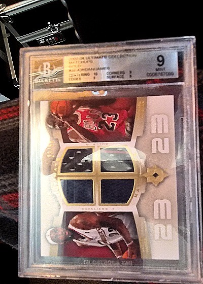 2007-08 Upper Deck Ultimate Collection Match-Ups #UM-23 Michael Jordan / LeBron James — front