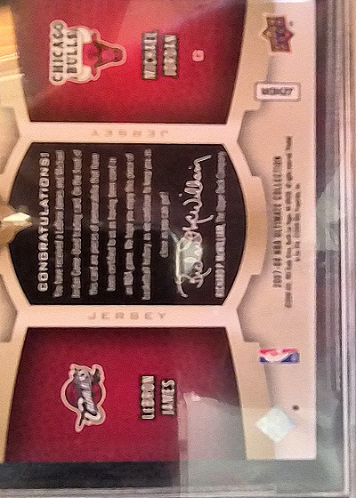 2007-08 Upper Deck Ultimate Collection Match-Ups #UM-23 Michael Jordan / LeBron James — back
