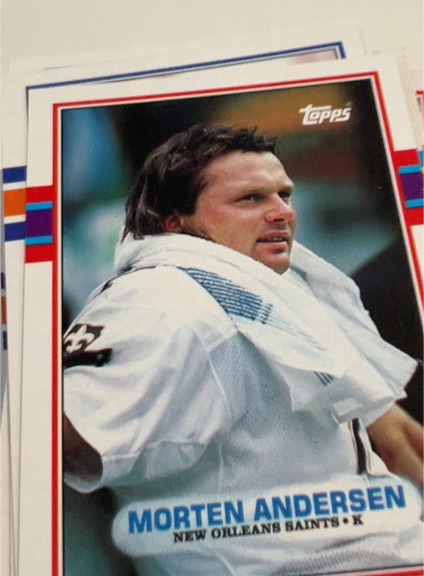 1989 Topps #153 Morten Andersen — front