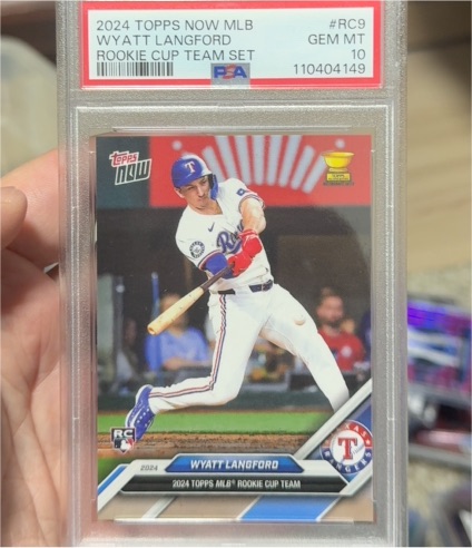 2024 Topps Now MLB #RC9 Wyatt Langford Rookie Cup Team — front