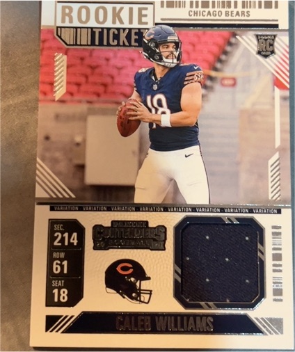 2024 Panini Contenders Rookie Ticket Patch Variation #RTS-CWS Caleb Williams — front