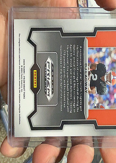 2024 Panini Prizm Draft Picks #182 DJ Lagway — back