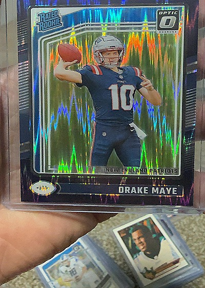2024 Donruss Optic #229 Drake Maye Purple Shock — front