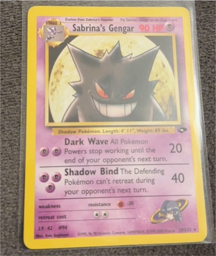 1996 Pokémon #42 Sabrina's Gengar — front