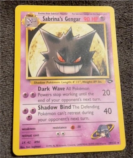 2000 Pokémon #94 Sabrina's Gengar — front