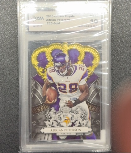 2010 Crown Royale #1/25 Gold Adrian Peterson — front