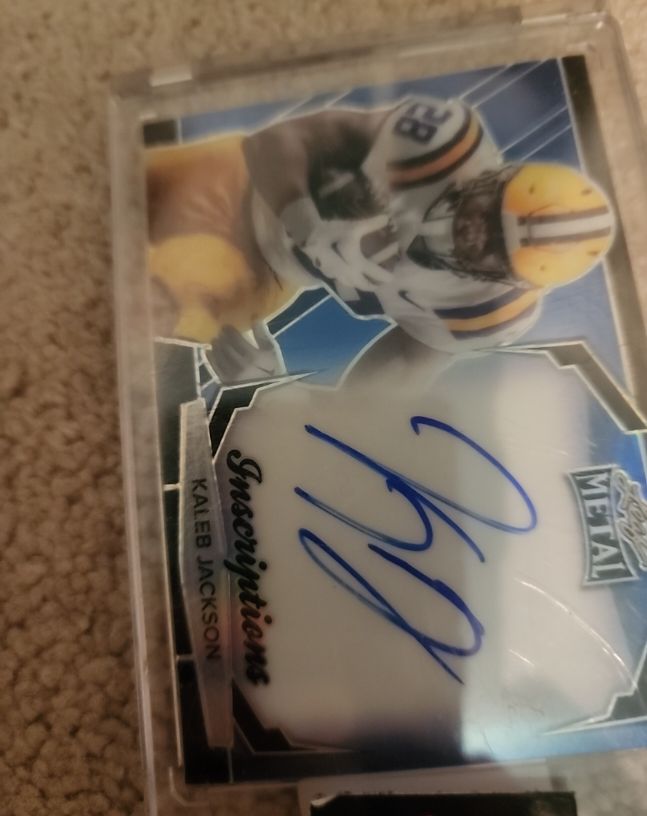 2020 Leaf Metal Inscription Kaleb Jackson — front