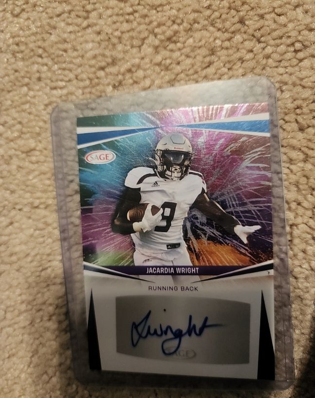 2021 SAGE Jacardia Wright Rookie Autograph — front
