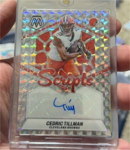 2022 Panini Mosaic Scripts #S-CT Cedric Tillman — front