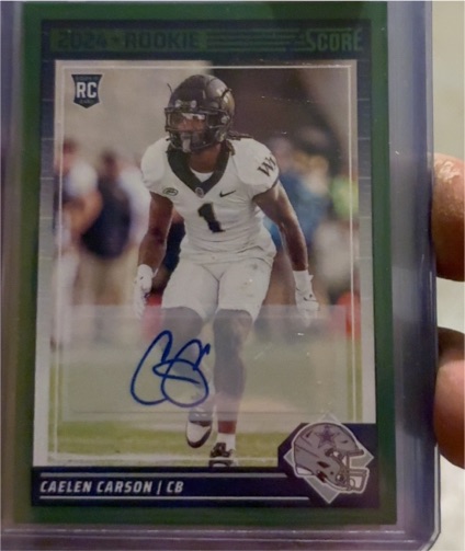 2020 Score Rookie #RC Caelen Carson — front