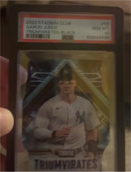 2023 Stadium Club #75 Aaron Judge Triumvirates-Black — front